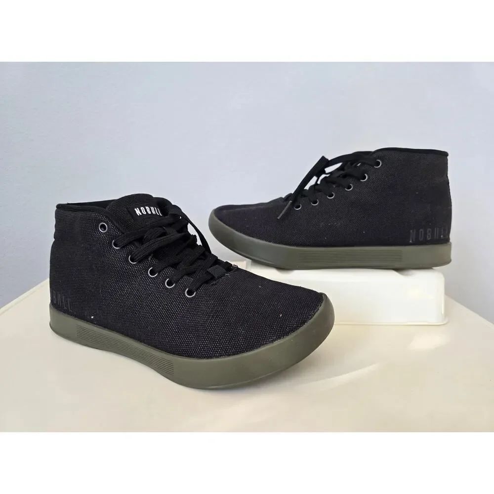 NOBULL Outwork High‑Top Sneaker Black Olive Women's Size 8.5 Unisex Athleisure